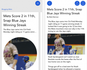 blogging mets app